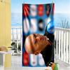 Goalkeeper Celebrates Victory Beach Towel Super Soft Microfiber Quickdry Fabric Comfortable Lightweight