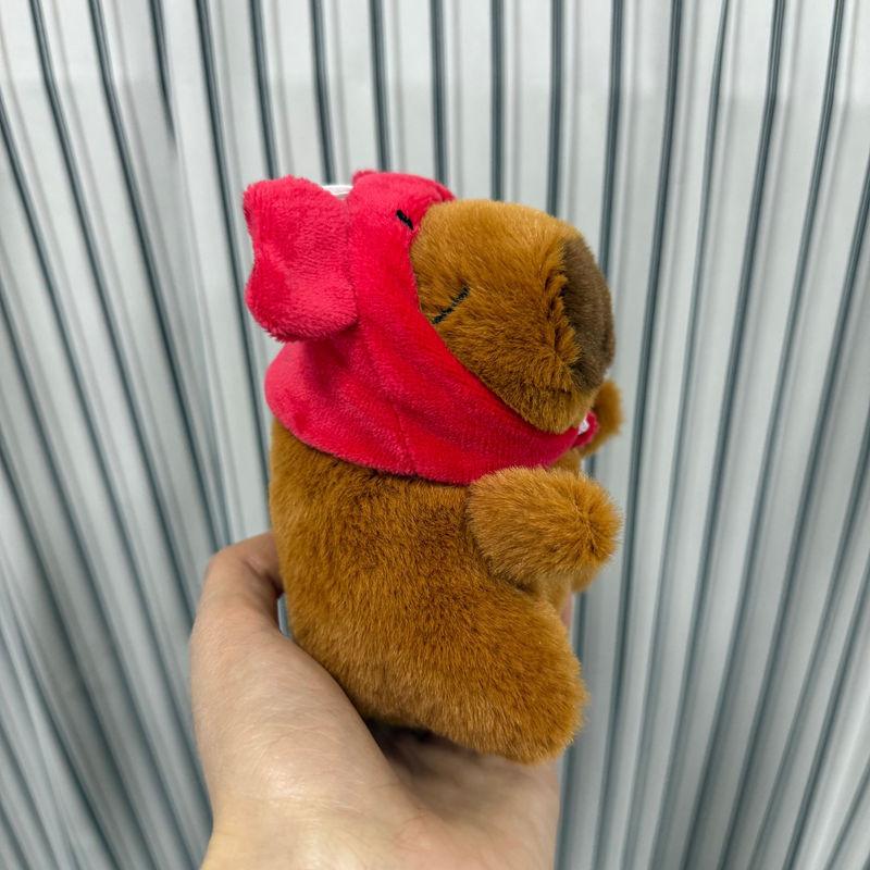 Keychain Plush Capybara Character Keyring Sparkling Children Animal Gift Doll