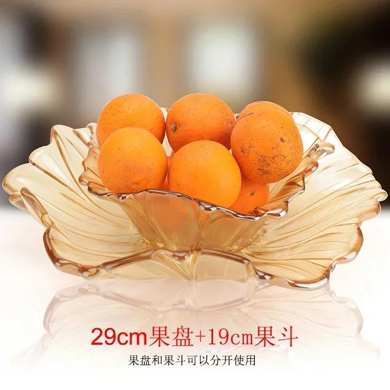 Neuer Eingang Kristall Obstschale, Europäisches Modernes Geschirrset, Kreatives Wohnzimmer Snack Tablett, Stilvolle Heimdekoration 114