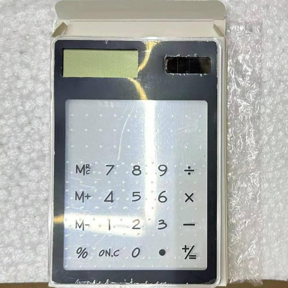 Solar-Powered Transparent Touch Screen Calculator with Custom Logo for Student and Business Gifts