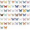 50 Pieces of Gemstone Butterfly Gold-stamped PET Sticker Handbook Materials