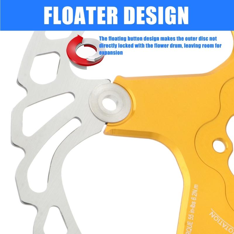 140mm/160mm/180mm Bicycles Floating Brake Disc Bicycles Brake Pad Cycling Accessory Mountain Bicycles Disc Brake Rotor