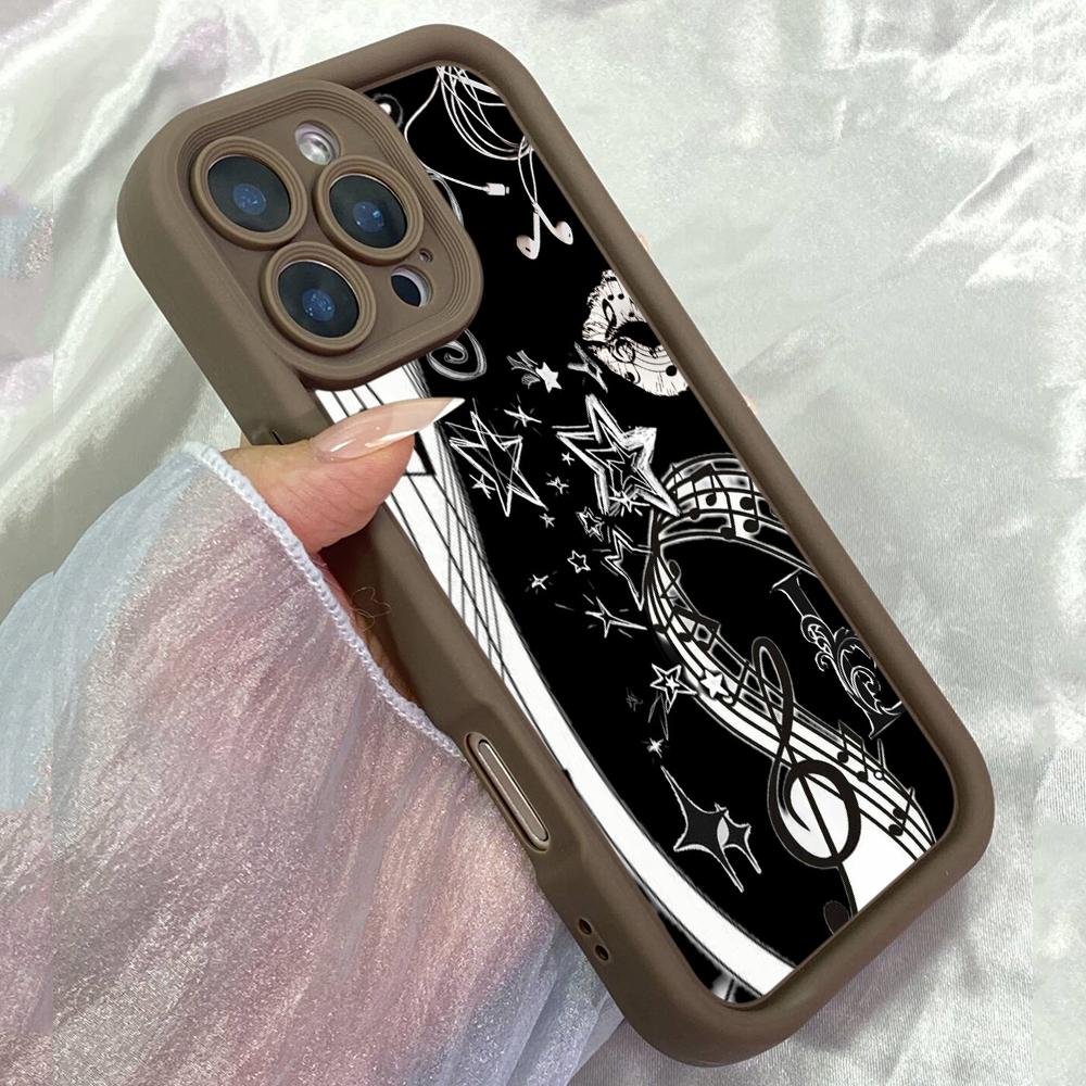 

JT564 Violin Sheet Music for iPhone 17 16 15 14 13 Pro Max Samsung S26 S25 Ultra A17 A07 A56 A16 A15 A14 A13 Xiaomi 15T Redmi 15c 14C 13c Soft Case Redmi 15C 4G/5G(171.6) коричневий