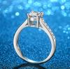 Popular Fashion Classic 4-Claw White Zircon Ring Jewelry Women'S Wedding Jewelry