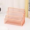 Desk Mail Organizer Metal Mesh Letter Sorter File Organizer with 3 Vertical Upright Compartments for Office Workspace Supplies