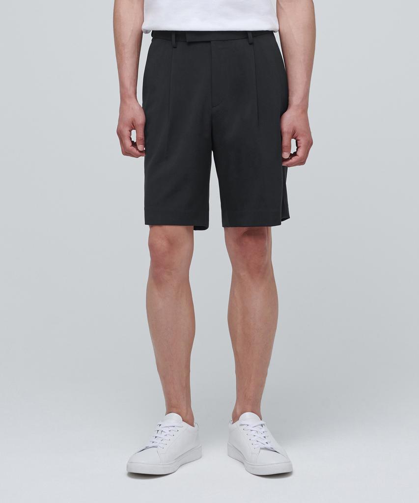 Musinsa Standard Lightweight Hidden Banding Half Slacks [Dark Gray]