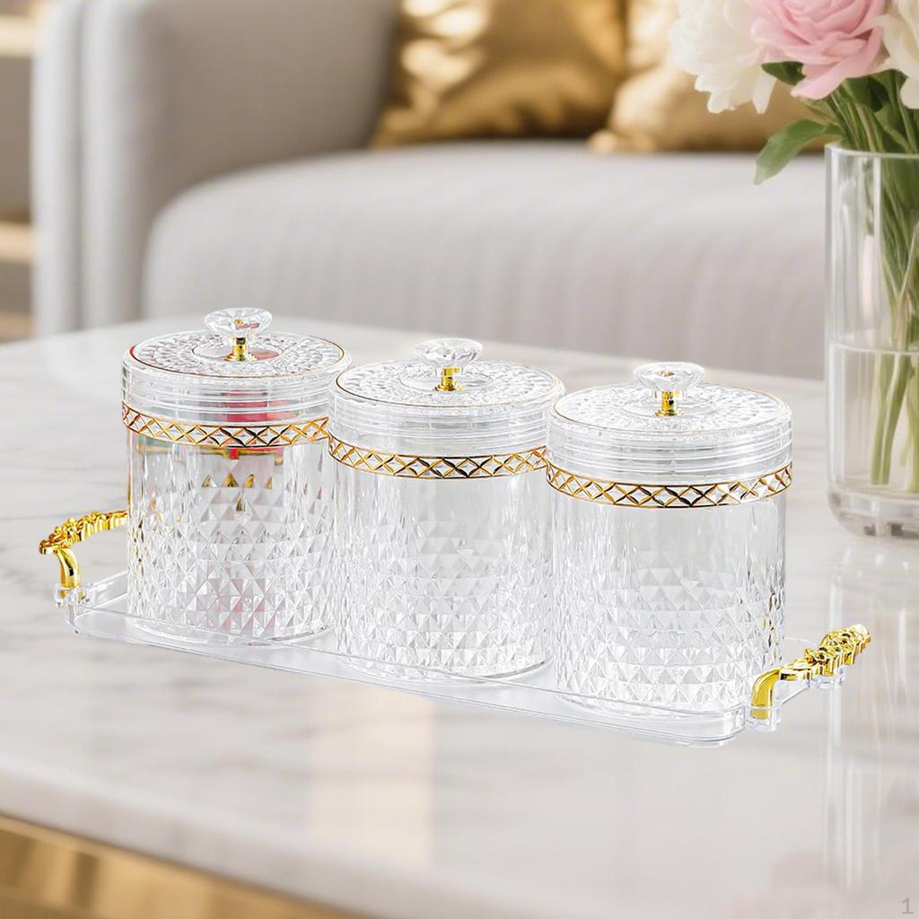 Food Storage Container Organizer Gifts Gadget Rack Tin with Tray