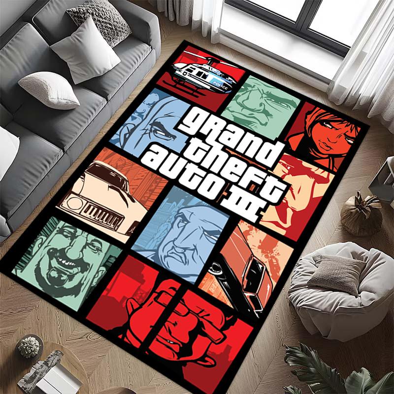 Vibes Vice City carpet printing Home Decor Art Protective pad Bathroom mat