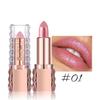 Fine Glitter Lipstick, Quicksand Gold Lipstick, Moisturizing Silky Mermaid Girl Pink, Long-lasting Waterproof, Grapefruit Orange