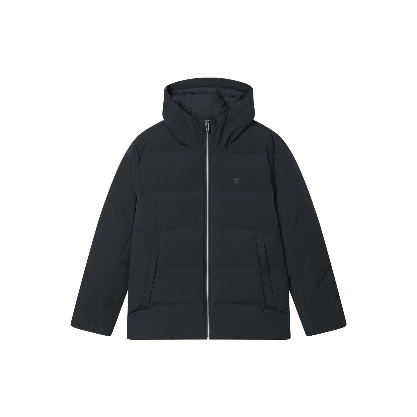 

FILA однотонная повседневная куртка-пуховик с капюшоном для мужчин, верхняя одежда, черный цвет F11M342908R-BK