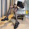 Women's Black Thigh-High Anti-Ladder Summer Socks with Non-Slip 3D Pattern