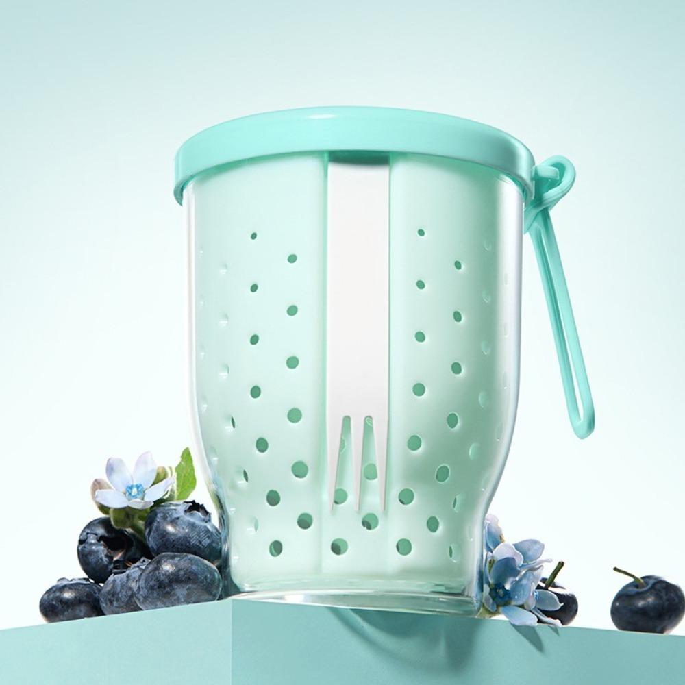 Double Layer Oatmeal Storage Jars Anti-Slip Salad Cup Fruit Preservation Cup  Multi-purpose