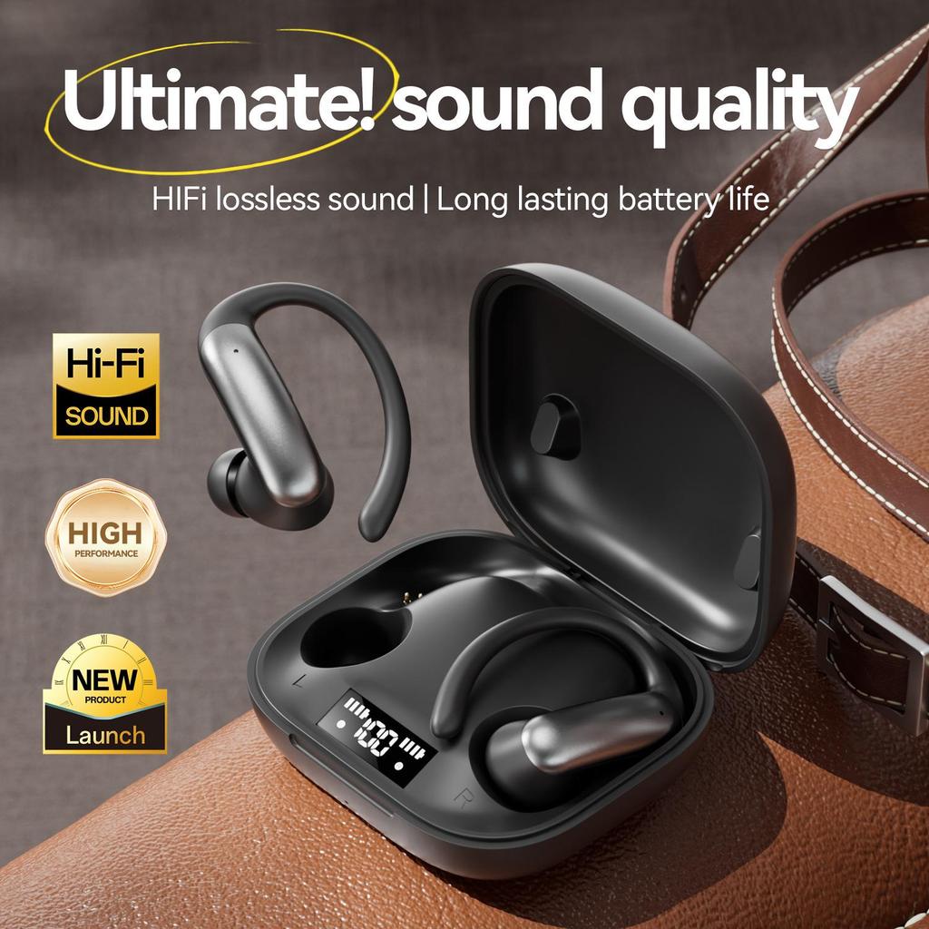 Smart M144 Ear Hook Semi-in-ear Bluetooth Earphones with Dual Digital Display