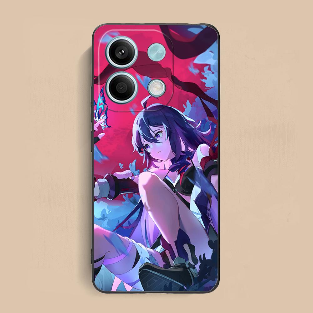 HSR Seele Matte TPU Mobile Phone Case for Xiaomi Redmi Note 14 13 12 11 S Pro Plus 4G 5G Colorful Printing Cover