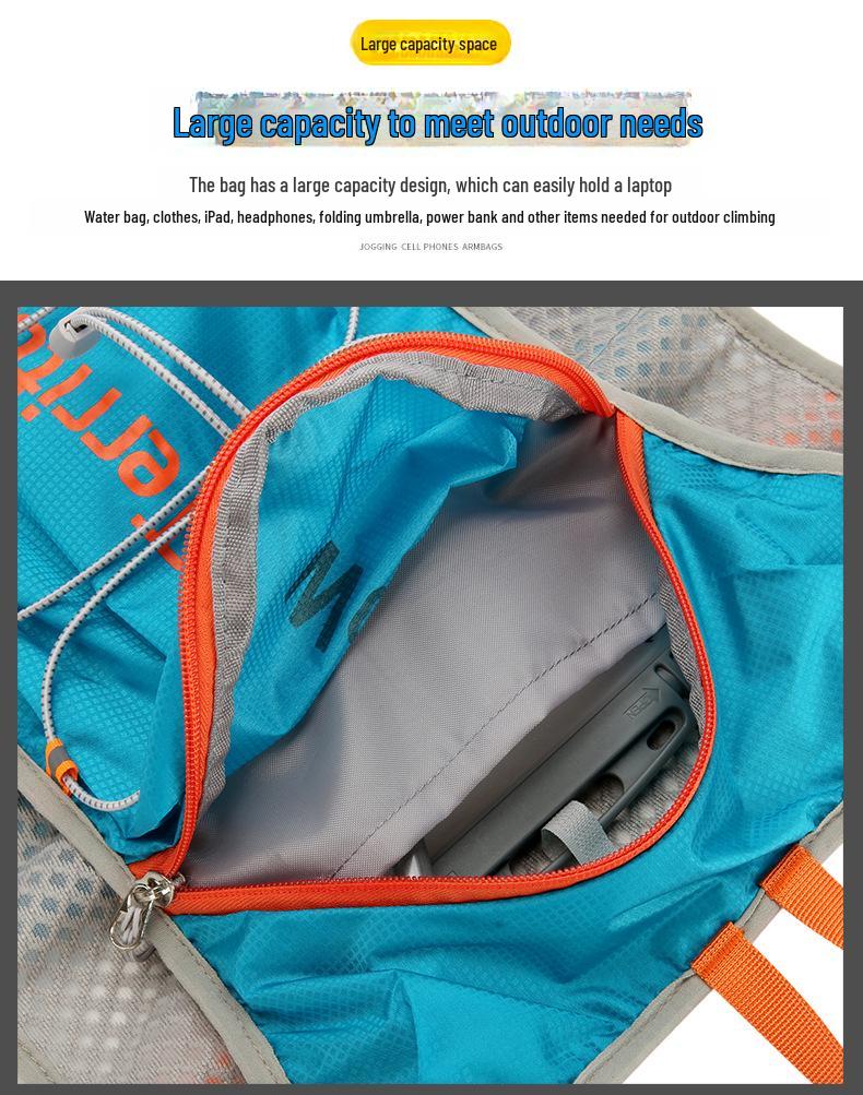 Lightweight Waterproof Cycling & Hiking Vest Backpack - Breathable, Multifunctional Sports Bag for Running & Outdoor Adventures