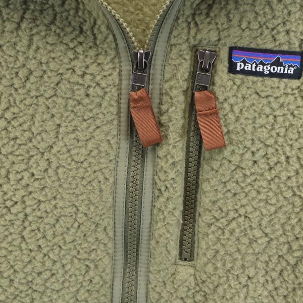 patagonia 22801 Bore Bore Fleece jacket XS Khaki Outdoor Mesh Lining Men's Used
