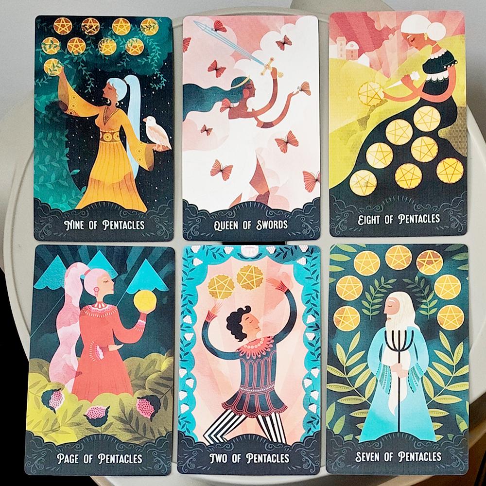 Baraja de Tarot Star Maiden Baraja de 78 Cartas Estética Celestial Divina Cartas de Tarot