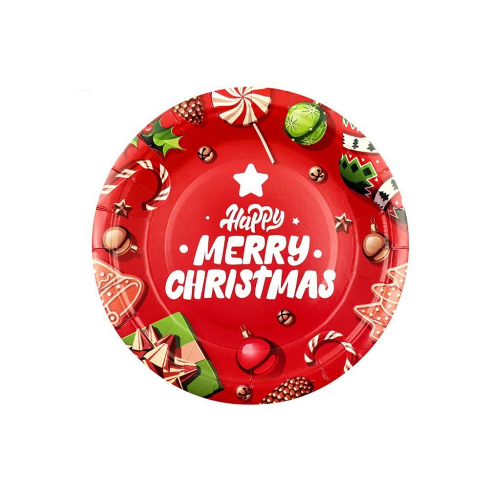 Environmental Christmas Paper Plates Disposable Christmas Paper Cups Christmas Tableware Set  Home