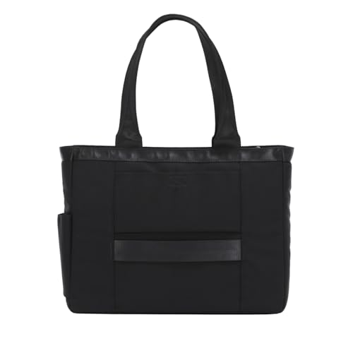 BAUER BS Business Tote Bag (Amazon.co.jp Exclusive) - Horizontal Business Tote Bag with Top Zipper, Fits 13-inch Laptop, Men's, Black