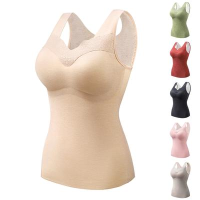 Women's Fall And Winter Warm Velvet Thickened Double Side Velvet Seamless Vest Bra Lingerie