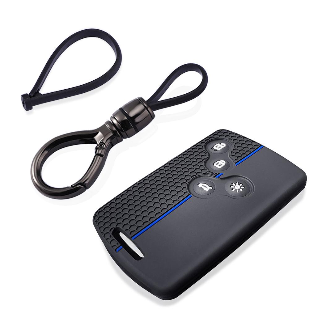 4 Buttons Silicone Car Key Case Cover For Renault Duster Captur Clio Logan Megane 1 2 3 Koleos Scenic Nema Fluence Zoe Accessory