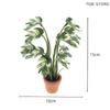 1Pcs Green Monstera Plant Potted Home Decoration Garden Bonsai Model 1/12 Dollhouse Simulation Micro Landscape