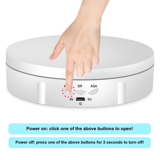 Drehbare Plattenspieler-Fotografie-Display-Ständer 360 Grad Panorama Verstellbar Sanfte Drehung Anti-Rutsch Wiederaufladbar