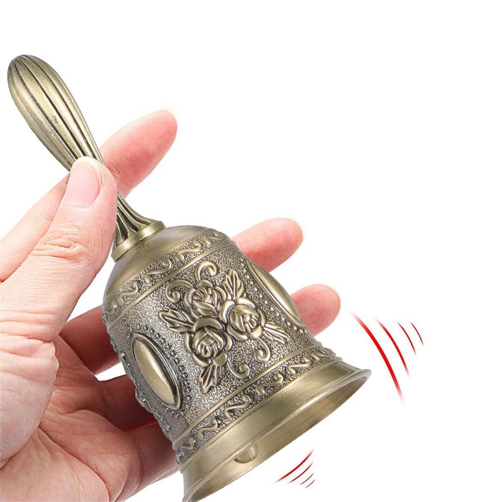 Cluoling Hand Table Dinner Retro Dinner Retro Store Festival Call Bell Bell, Bell, Bell, Bell, Hand-Wave Bell, Metal, Style, Restaurant, Supplies,