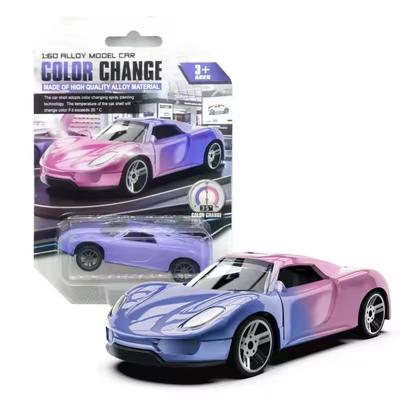 1:64 Temperature Sensitive Color Changing Magic Mini Car Inertia Pull Back Alloy Racing Cars Crash-Resistant Toys Birthday Present