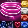 DC 12V LED Neon Strip Light Waterproof Silicone Rope Lights Neon Sign Flex For Home Decor 5M