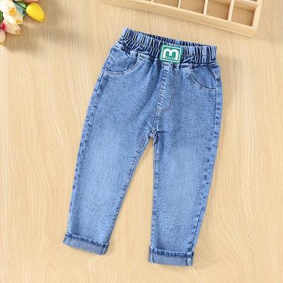 Girls & Boys 2025 Spring/Autumn Straight Jeans - Washed Style for Medium & Large Kids
