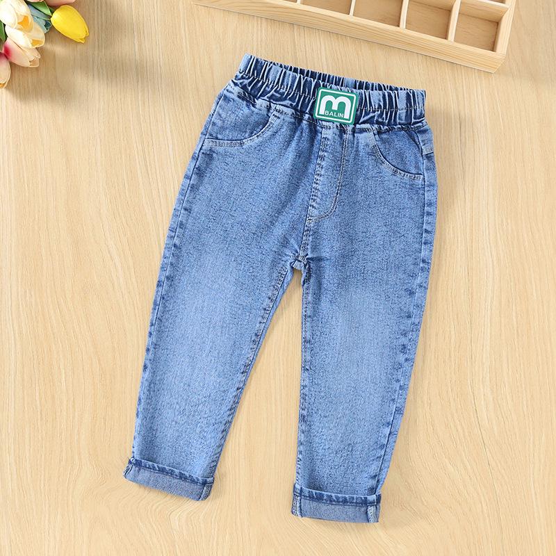 

2025 New Style Kids Straight Jeans: Spring & Autumn, Medium to Large Sizes 140cm