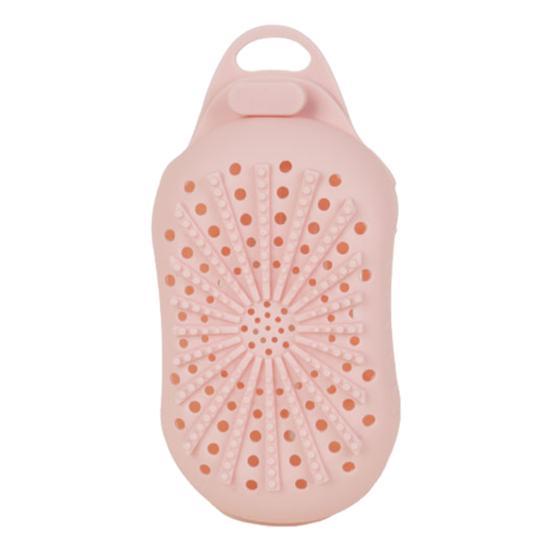 

Силиконовый мешочек для мыла с дренажными отверстиями, дизайн с кнопкой, двусторонний отшелушивающий мешочек для мыла, кармашек для хранения мыла, мочалка для душа розовый