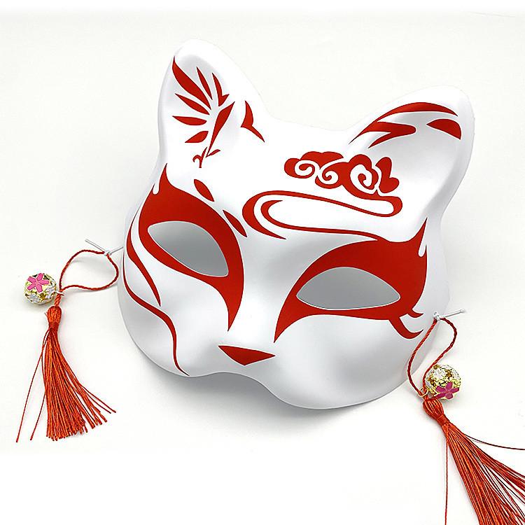 Halloween Handcrafted Fox Half Face Mask For Cosplay And Costume Party