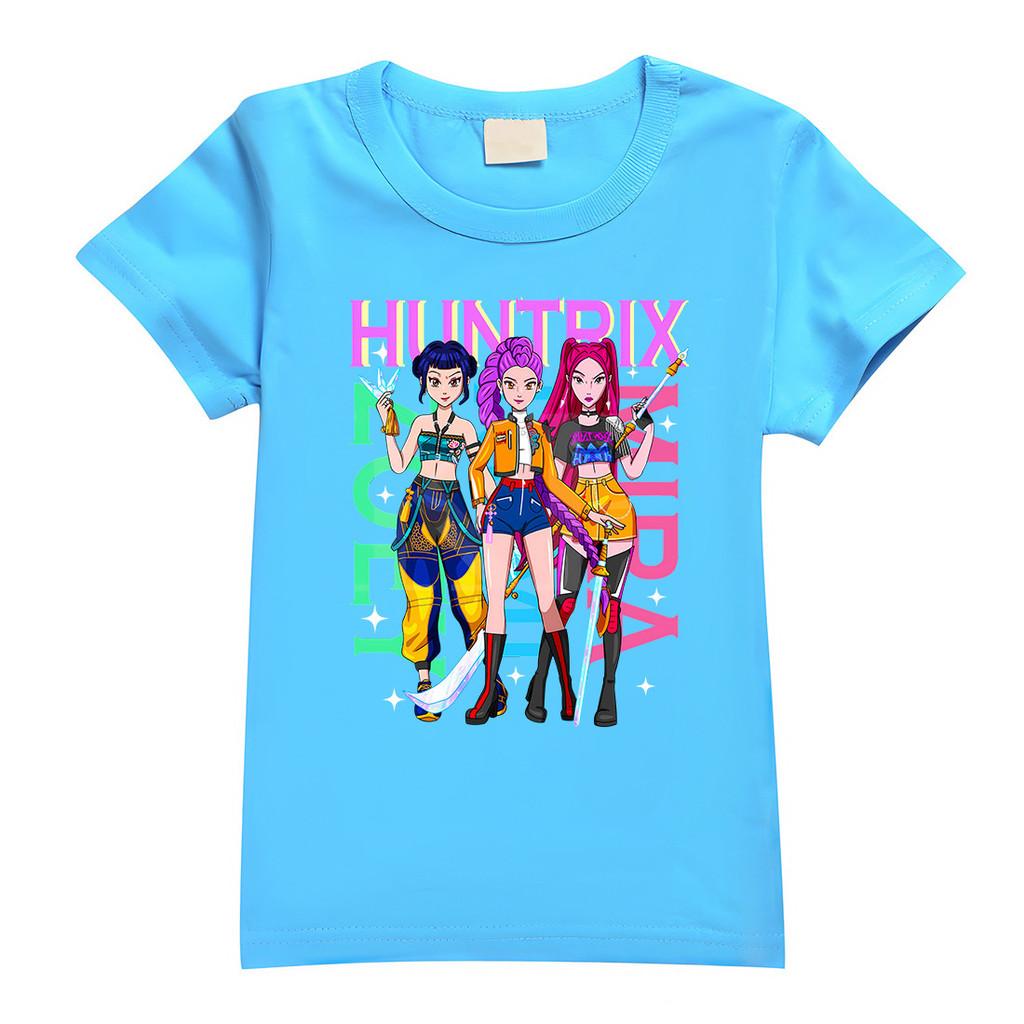 

A4040 Kids Girls Rumi Mira Zoey Print Short Sleeves T-Shirt 170cm світло-синій колір