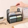 3 Layer Black Metal Mesh Document Tray Desk Organizer Notebook Stand for Office Desktop Storage Supplies