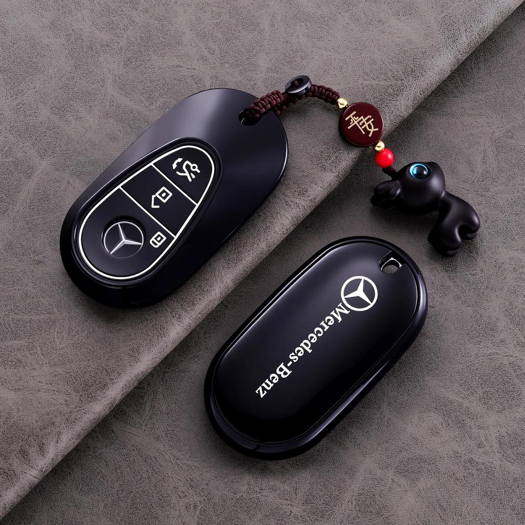 Suede Leather Car Key Case For Mercedes Benz E Class W213 W205 E200 E260 E300 E320 AMG CLA 2018 2019 2020 Remote Fob Shell Case PJ1