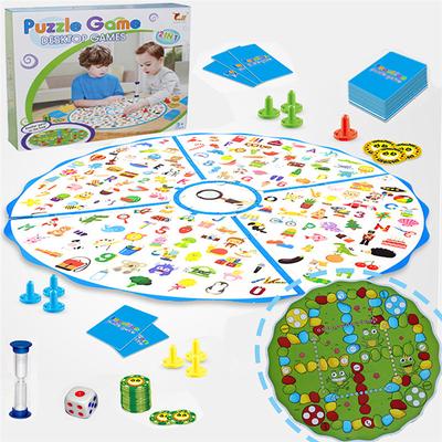 Two-in-one Child Focused Responsiveness Training Table Game Detective Finding Plane Chess 