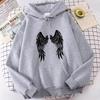 Retro Wing Print Hoodies Autumn Vintage Casual Hoodies Sweatshirts Y2k Women Harajuku Hoodie Sweatshirt