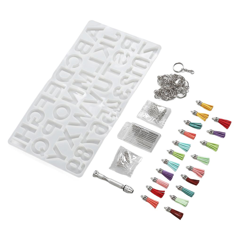 Silikonform-Set    Wiederverwendbare Quastenanhänger Silberne Hörnadeln Werkzeuge für Resin Art C