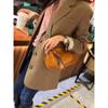 Popular Women's Bags, Large-capacity Top-layer Soft Leather-textured Small Bags, Wide Crossbody Bags, and Niche Retro Pillow Bags