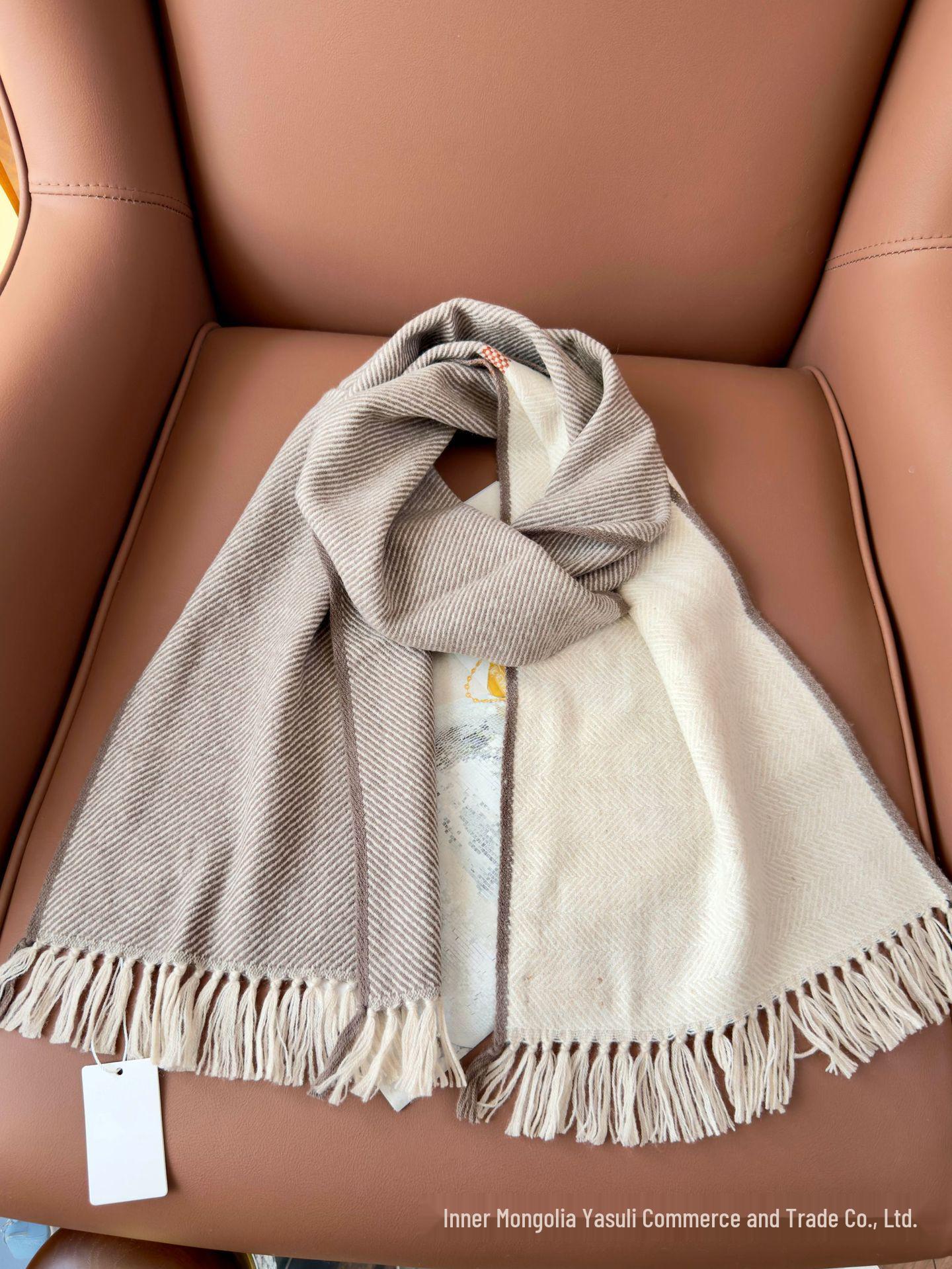 Herringbone Tassel Scarf for Spring and Autumn