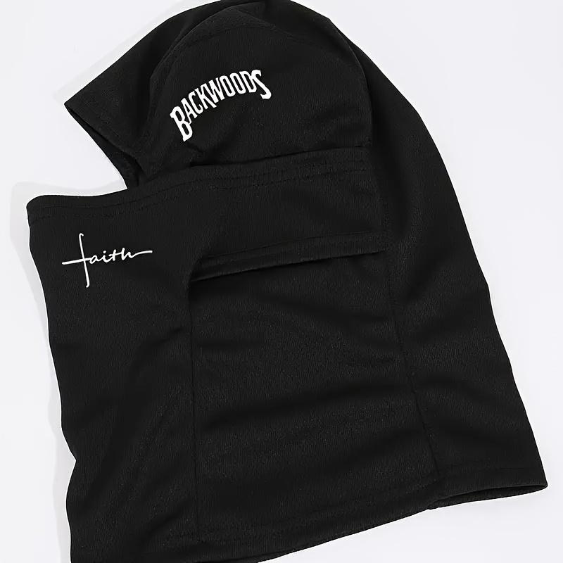 High Quality1/5pcs Unisex "Confidence" Letter Printed Balaclava Hat - Windproof & Dustproof Sunshade for Outdoor Sports, Hiking, Cycling - Breathable