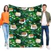 Cozy Green Landscape Blanket Soft and Warm Fleece Throw for Home Decor Perfect for Sofa, Bed, and Outdoor Use, Ideal Gift for Na