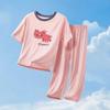 2025 Kids' Summer Pajamas: Short-Sleeved Long Pants Air Conditioning Set for Boys and Girls
