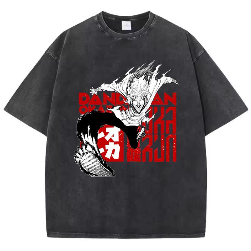 Baumwolle Gewaschen Dandadan Okarun T-Shirt Herren Japanischer Anime T-Shirt Cartoon Hohe Qualität T-Shirt Ästhetisch Mode T-Shirt Männlich