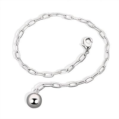 925 Sterling Silver Punk Tassel Round Beads Charm Bracelets For Women Elegant Birthday Party Wedding Party Sl046