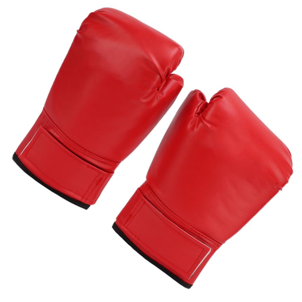 1Pair Adult Unisex Training Boxing Gloves Free Fight Sanda Muay Thai Boxing Gloves 10ozRed