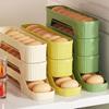 Large Capacity Auto Rolling Egg Organizer Plastic Egg Storage Box Portable Egg Roller Rack  Kitchen
