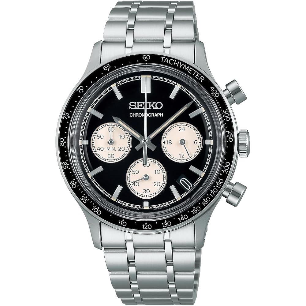 

[SEIKO SELECTION SBTR055 Men s watch battery operated quartz chronograph function tachymeter beze...